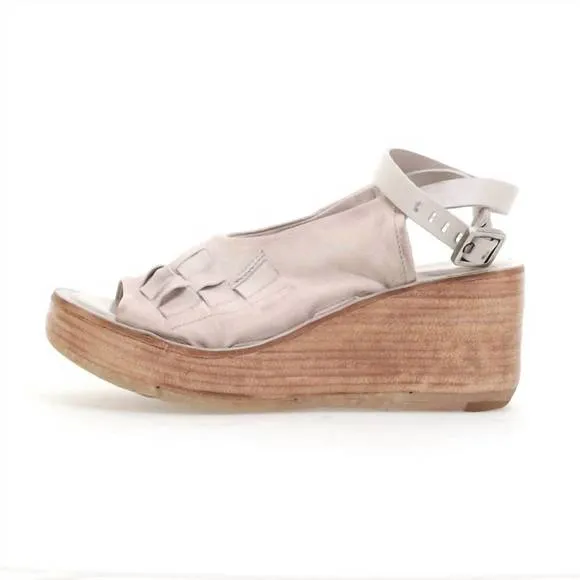 NEW A.S.98 women's neven wedge sandals in dust