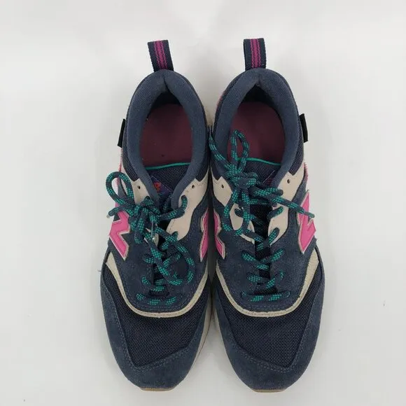 New Balance Blue-Pink Comfort Sneakers | Lace Up, Logo Detail