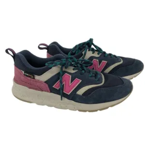 New Balance Blue-Pink Comfort Sneakers | Lace Up, Logo Detail