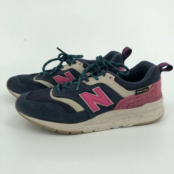 New Balance Blue-Pink Comfort Sneakers | Lace Up, Logo Detail