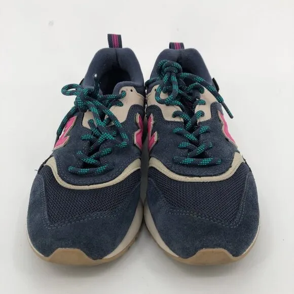 New Balance Blue-Pink Comfort Sneakers | Lace Up, Logo Detail