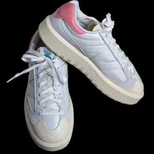 New Balance Chunky White &amp; Pink Leather CT 302 Sneakers 10.5 W 9 M 42.5 Euro