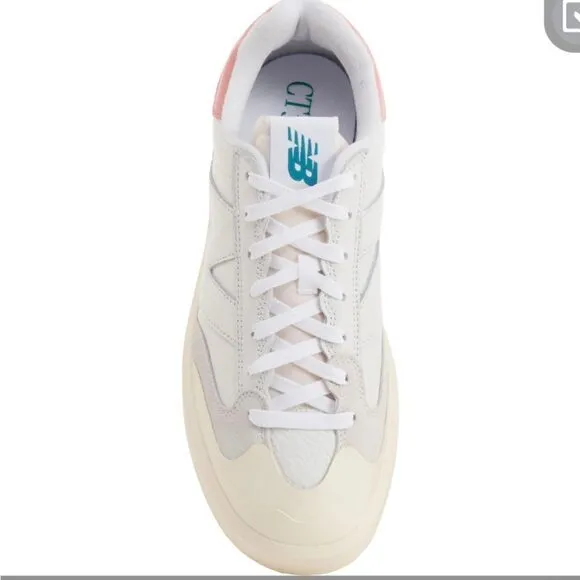 New Balance Chunky White &amp; Pink Leather CT 302 Sneakers 10.5 W 9 M 42.5 Euro