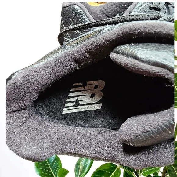New Balance Mens Walking Shoes Comfort Lace Black Leather MW927BK Sz 14 2E NWOB