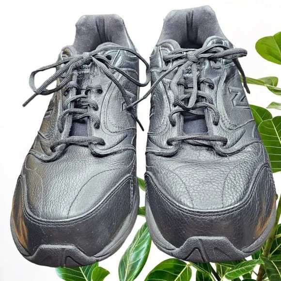 New Balance Mens Walking Shoes Comfort Lace Black Leather MW927BK Sz 14 2E NWOB