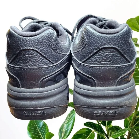 New Balance Mens Walking Shoes Comfort Lace Black Leather MW927BK Sz 14 2E NWOB