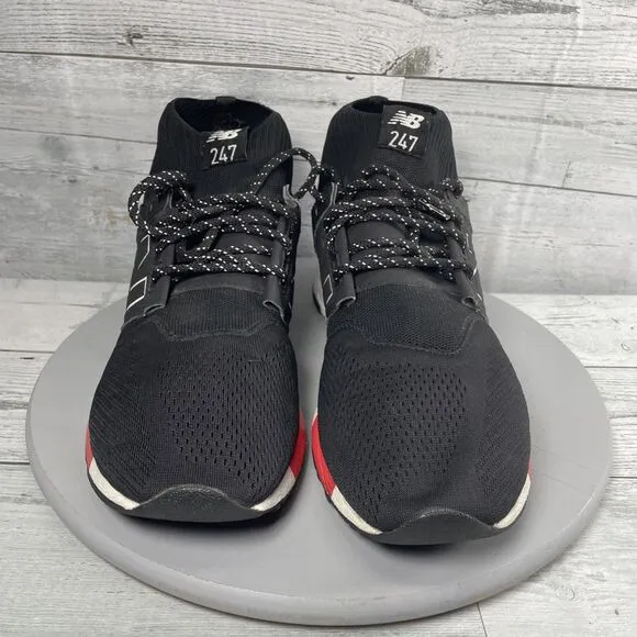 New Balance Mid 247 Black/White Mesh Knit Shoes Sneakers Mens Lifestyle Size 12