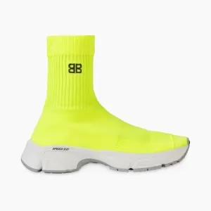 New Balenciaga Speed 3.0 Recycled Knit Neon Sneakers Size 37