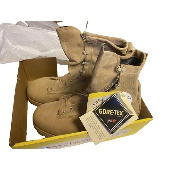 New Belleville Mns 03-D-0322 Goretex Desert Tan Lace Military Combat Boots 16XXW
