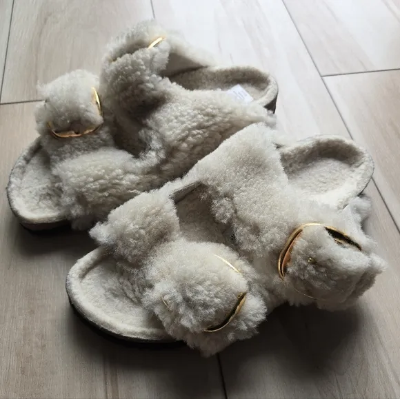 NEW Birkenstock Arizona Big Buckle Teddy/Shearling Sandals