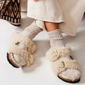 NEW Birkenstock Arizona Big Buckle Teddy/Shearling Sandals