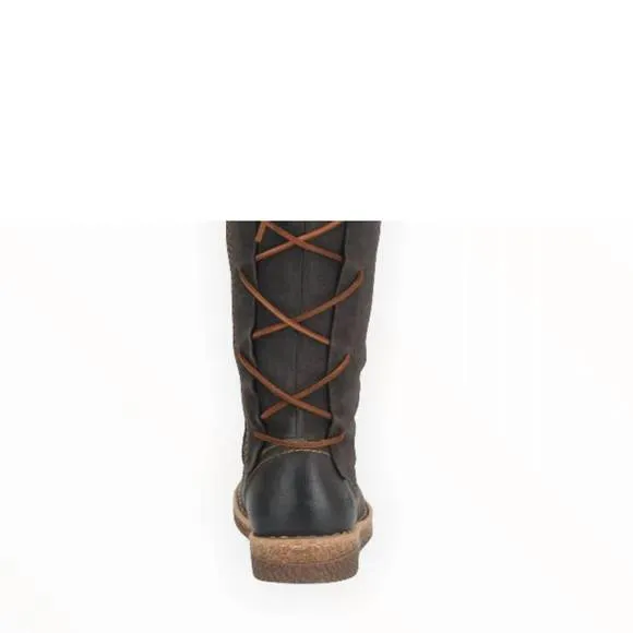 NEW BORN women sable boots in dark grey