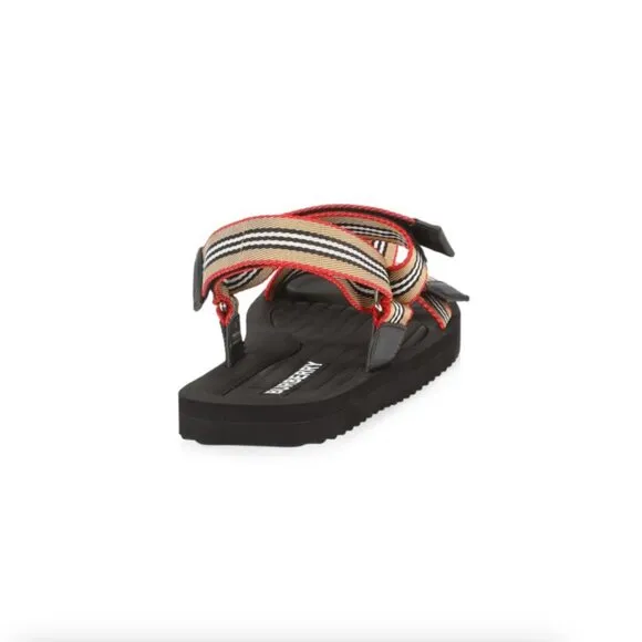 New BURBERRY Patterson Icon Stripe Sandals Men