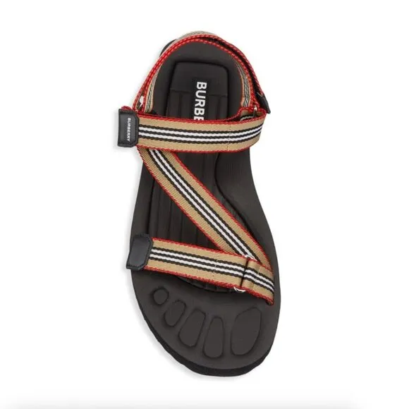 New BURBERRY Patterson Icon Stripe Sandals Men