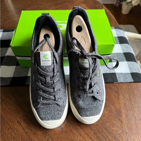 New! Cariuma IBI Low Stone Grey‎ Knit Sneaker