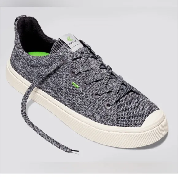 New! Cariuma IBI Low Stone Grey‎ Knit Sneaker