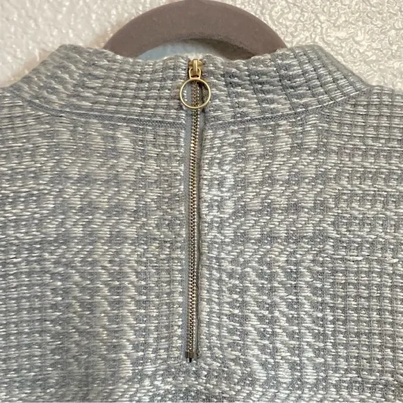 New Chico's Metallic Plaid Zip-Back Mock-Neck Sweater 4/ XXL