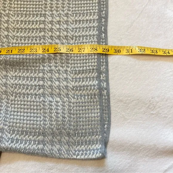 New Chico's Metallic Plaid Zip-Back Mock-Neck Sweater 4/ XXL