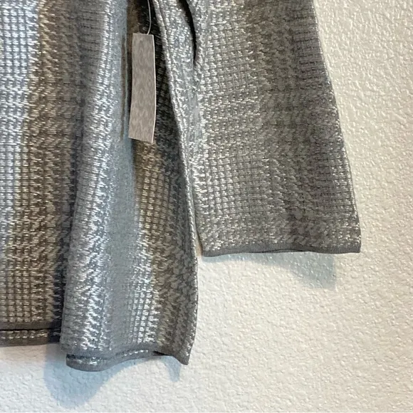 New Chico's Metallic Plaid Zip-Back Mock-Neck Sweater 4/ XXL