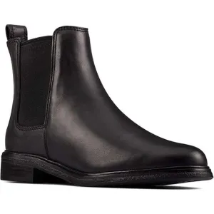 New Clarks Clarkdale Arlo Leather Boots Women's Size 5 M Black Elastic Panels