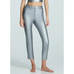 NEW COMMANDO faux leather five pocket pant in platinum
