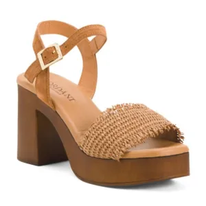 NEW CORDANI Made In Italy Suede Welby Platform Heel Sandals 763tn