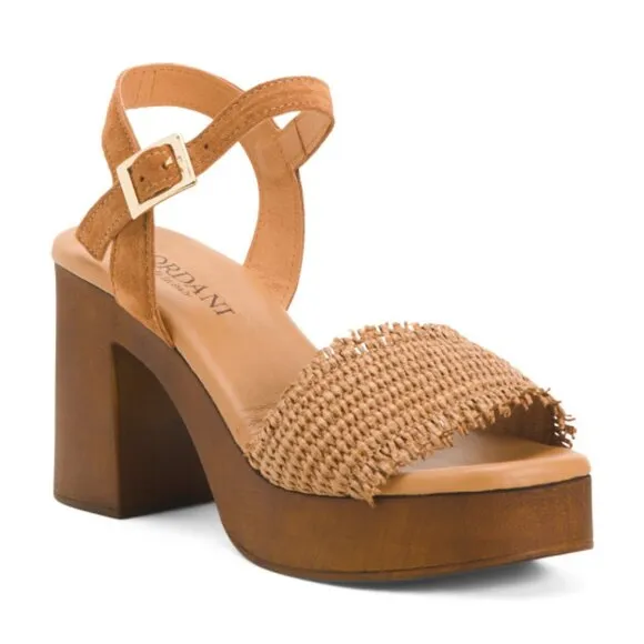 NEW CORDANI Made In Italy Suede Welby Platform Heel Sandals 763tn