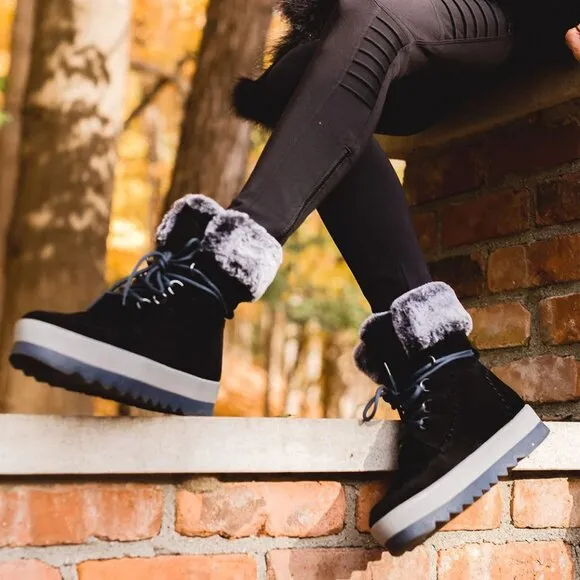 NEW COUGAR Waterproof Suede Vanetta Winter Boots black for women 569mn