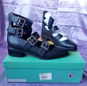 NEW Current Mood Patent Buckle Boots | Flats