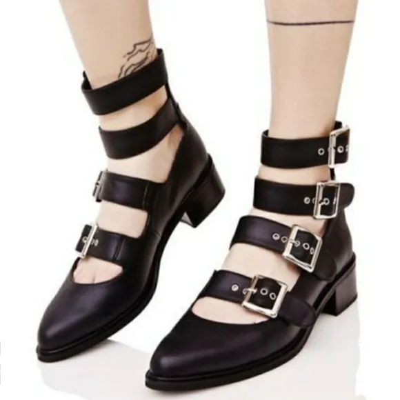 NEW Current Mood Patent Buckle Boots | Flats