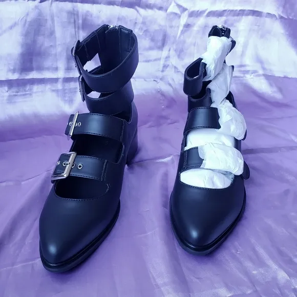 NEW Current Mood Patent Buckle Boots | Flats