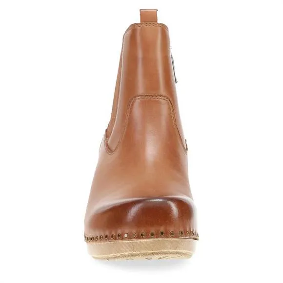 NEW DANSKO women's shayna calf boots in luggage burnished