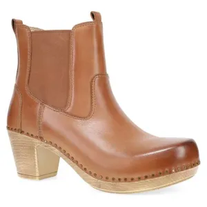 NEW DANSKO women's shayna calf boots in luggage burnished