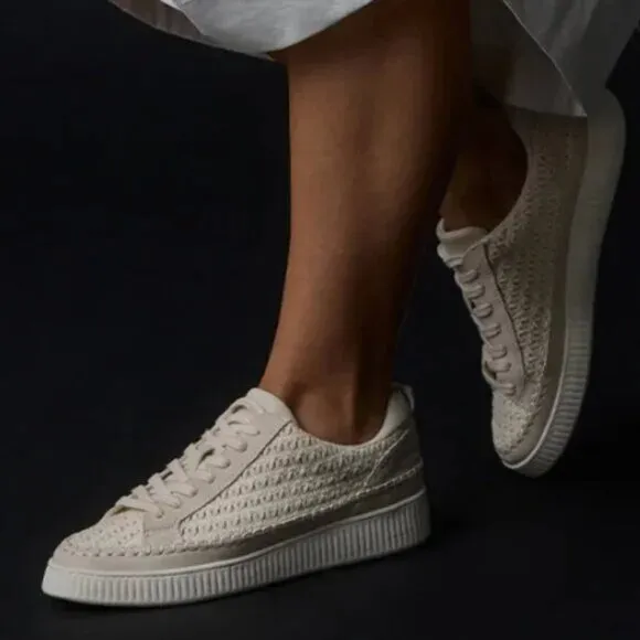 NEW  Dolce Vita womens Nicona Woven Sneaker Knited Sandstone 252