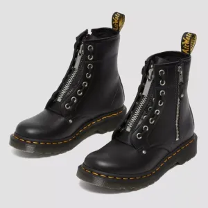NEW Dr. Marten’s 1460 Double Zip Leather Lace Up Boots Black