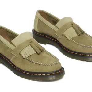 NEW DR MARTENS Adrian Green  Nubuck Leather Tassel Loafers size W8/M7
