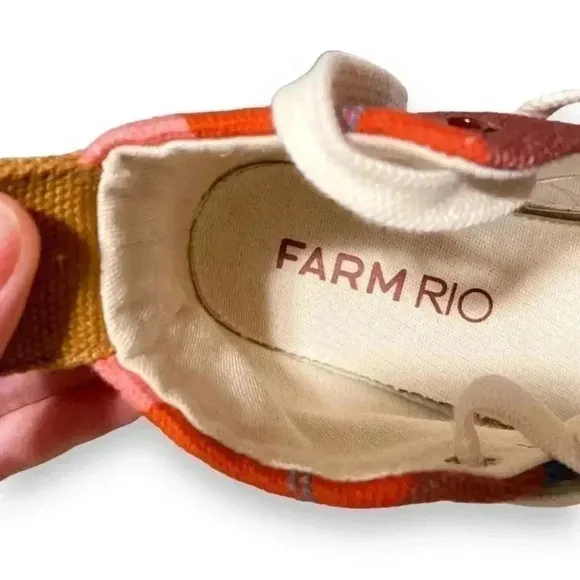 NEW FARM Rio Rainbow Sun Canvas Platform High Top Lace Up Sneakers Size 6