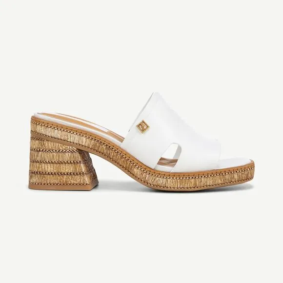 NEW FRANCO SARTO Leather Florence Heeled Sandals white for women 253