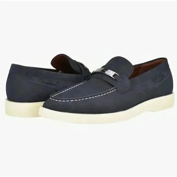 NEW Guess Men's Quido Blue Slip On Penny Loafer Size 10 NWT
