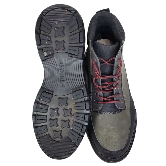 New Hey Dude duke eco shield lace up winter boots chocolate outdoor lightweight