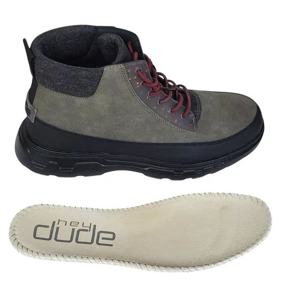 New Hey Dude duke eco shield lace up winter boots chocolate outdoor lightweight