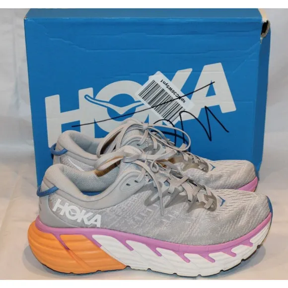 NEW Hoka One One Women's GRAVIOTA 4 HMNC GRAY PINK ORANGE SZ 10 $175‎