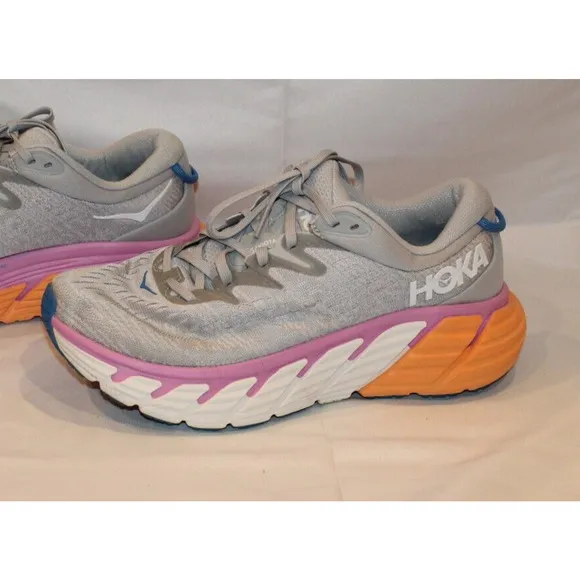 NEW Hoka One One Women's GRAVIOTA 4 HMNC GRAY PINK ORANGE SZ 10 $175‎