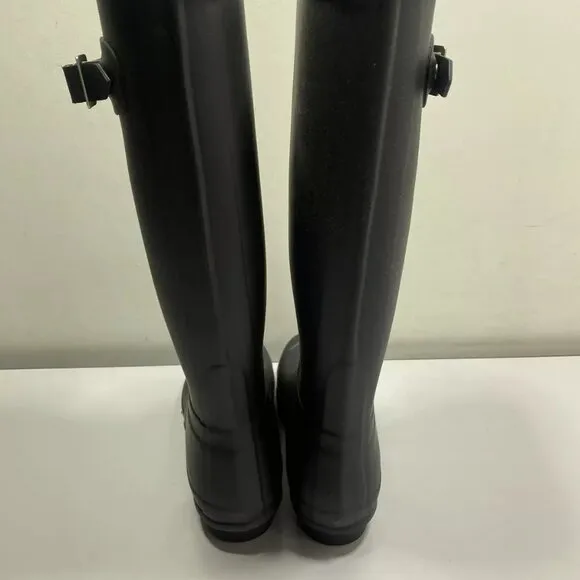 NEW HUNTER Womens Original Tall Boots Size 7 Waterproof Round Toe   Buckle