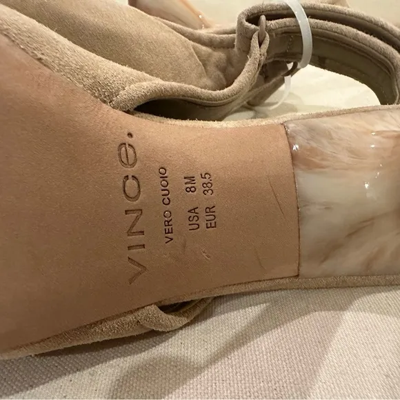 NEW in BOX! Vince Quest in Dune Leather Slingback Sandals reg $350 with Dust Bag