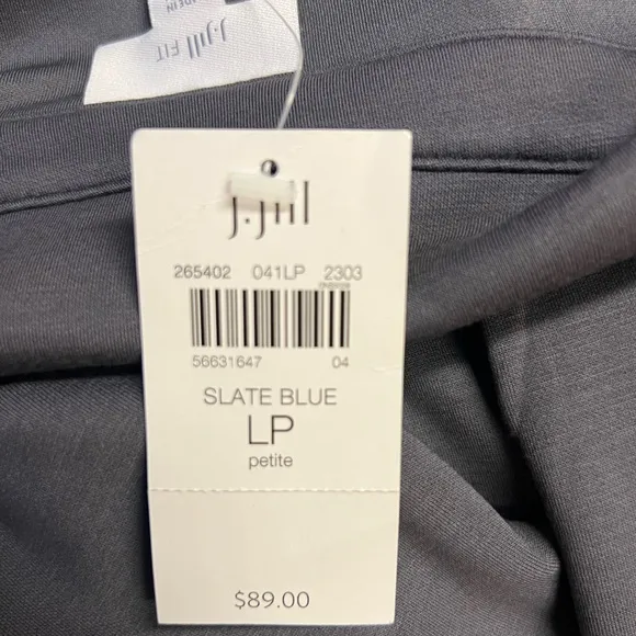 NEW J.jill Fit Sleek Double-knit Polo Dress In Slate Blue SIZE: PL