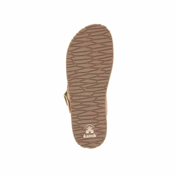 NEW KAMIK women's sadie flip sandals in light brown