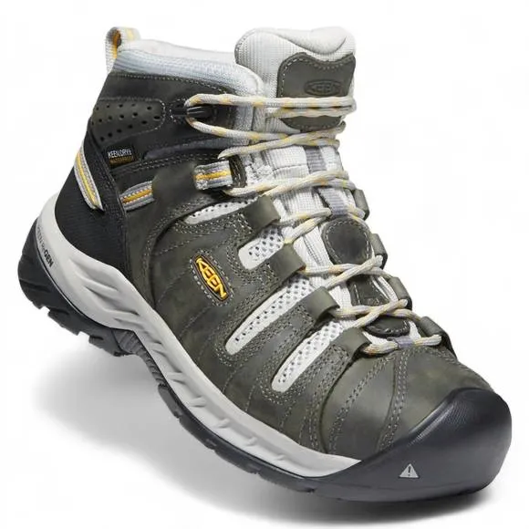 NEW KEEN women's flint ii mid steel toe waterproof boots - medium width in magne