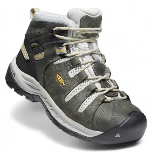 NEW KEEN women's flint ii mid steel toe waterproof boots - medium width in magne