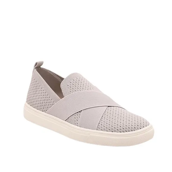 New! Lucky Brand Larays Slip On Knit Criss Cross Sneakers 8